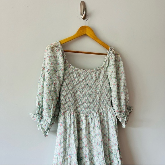 Rare LoveShackFancy Romantic Rigby Dress in Green Leaf Size XS - Picture 4 of 10